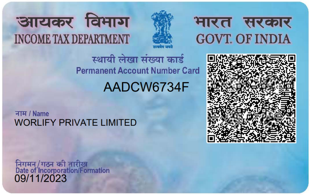 WORLIFY PAN CARD